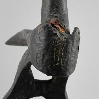 SKULPTUR, patinerad metall, monogramsignerad, 1900-talets andra hälft.