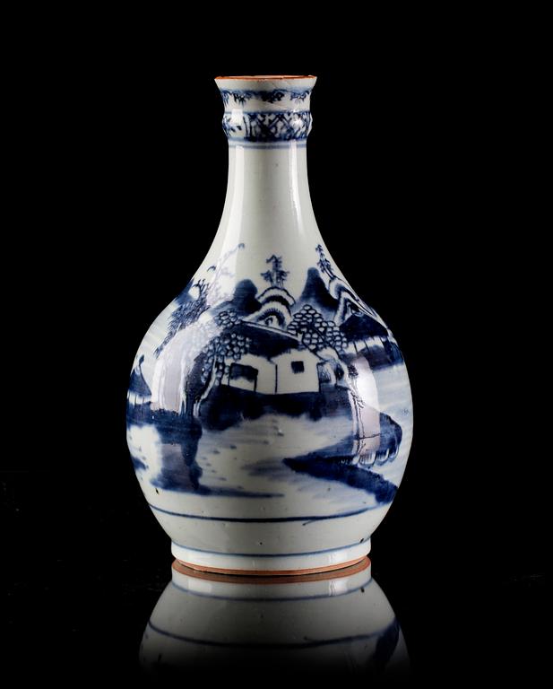 FLASKA, porslin, Qing dynastin, Kina, 1800-tal.