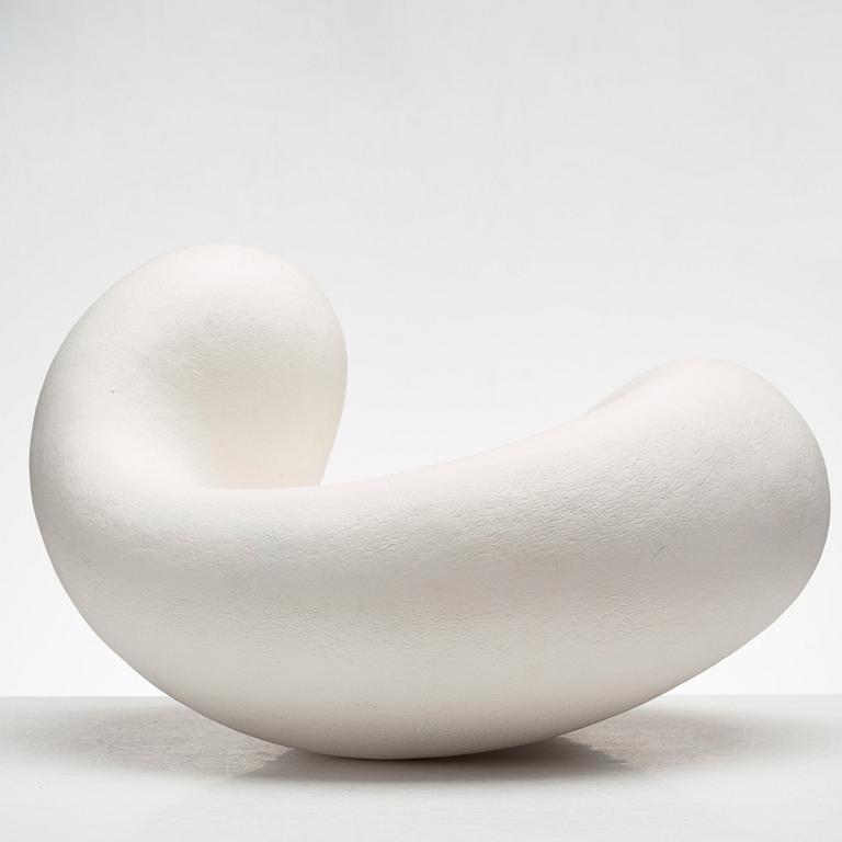 Eva Hild, a white stoneware sculpture, "Bumling" series, Sweden 1999.