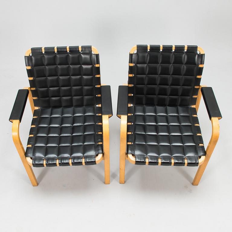 ALVAR AALTO, four late-20th-century '45' armchairs for Artek.