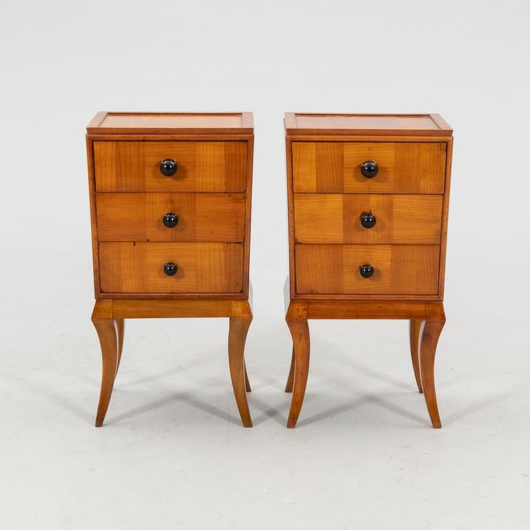 Pair of Art Deco bedside tables, first half of the 20th century.
