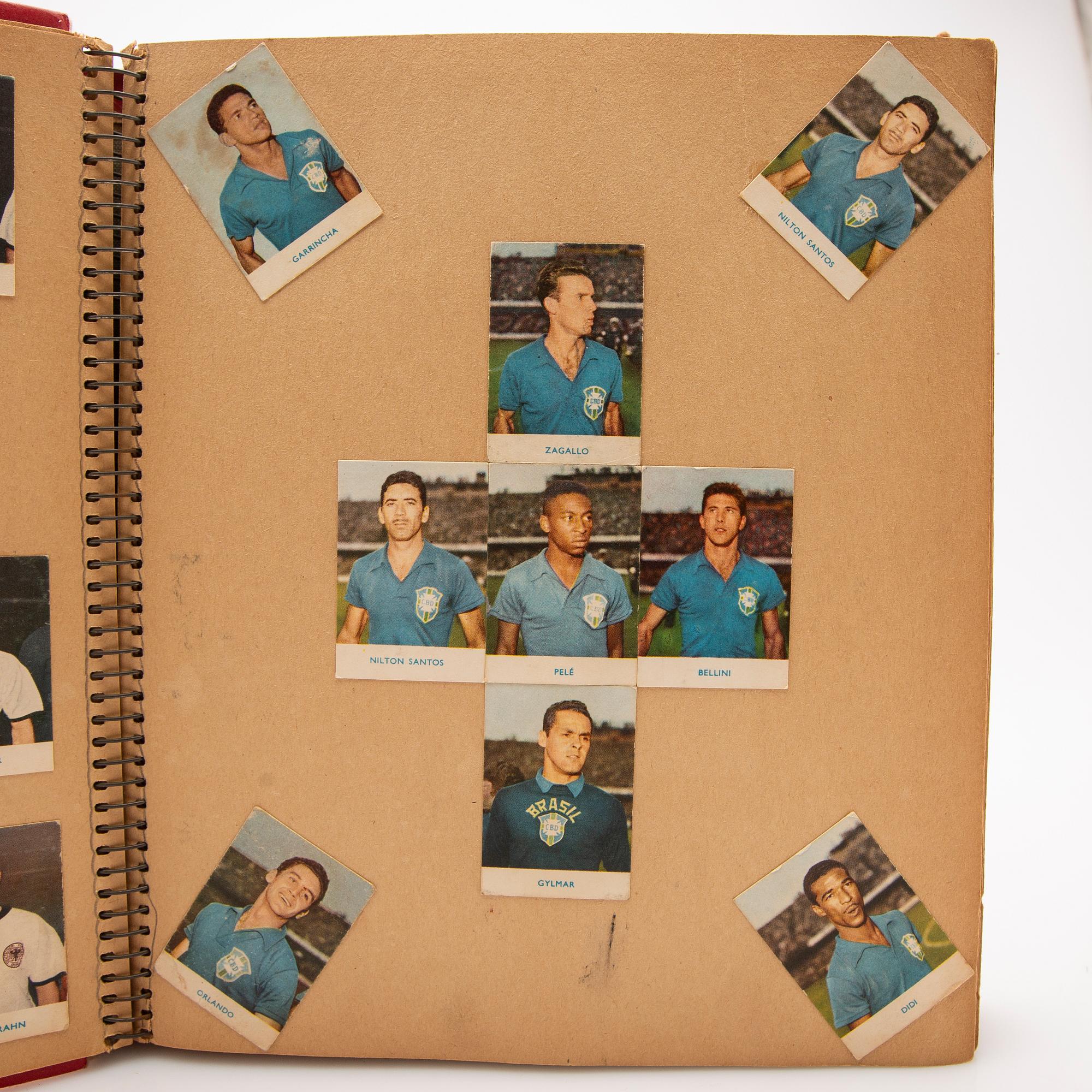 Album, med bla Alfabilder, ca 180 st., inklusive Pelé, VM i fotboll i Sverige 1958, Alifabolaget.