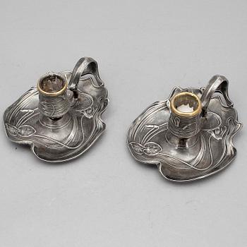 NATTLJUSSTAKAR, ett par, WMF, jugend, 1900-talets början.