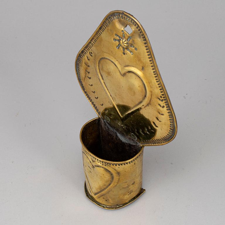 SKEDHÅLLARE, mässing, 1800-tal.