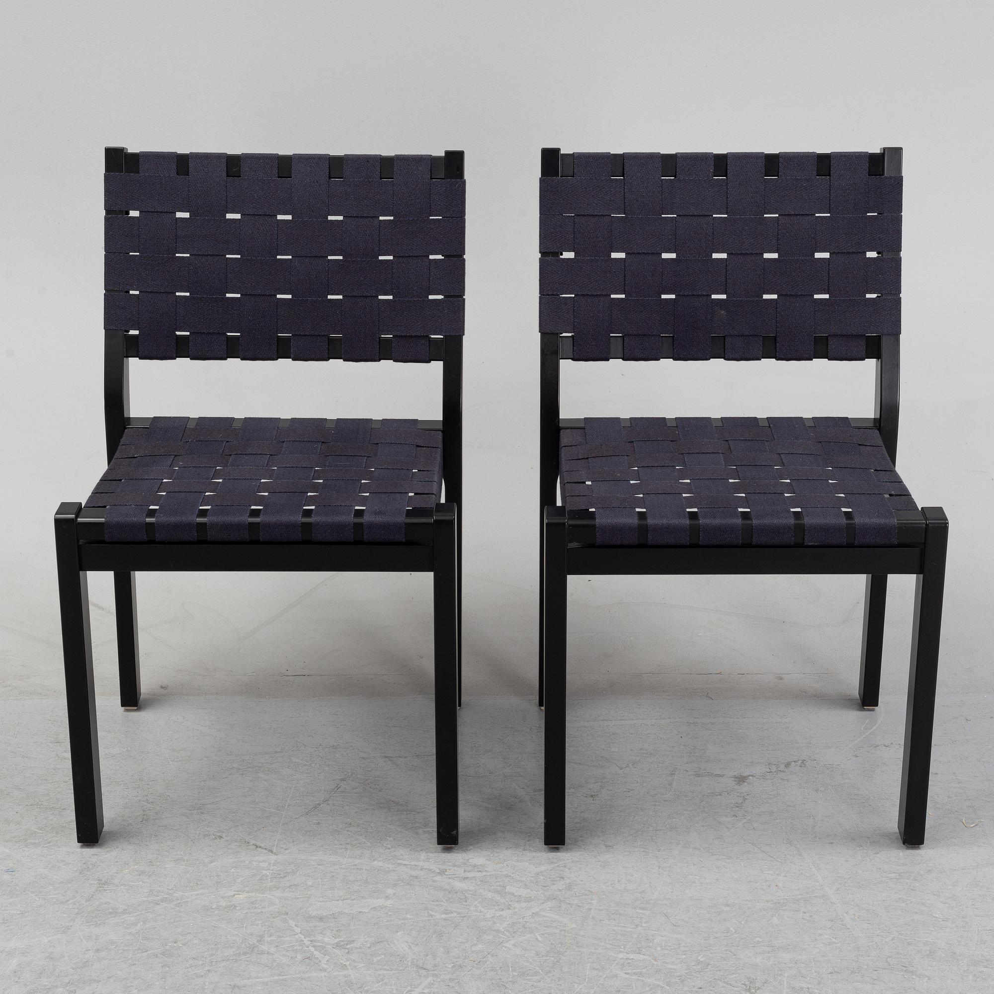 Alvar Aalto, stolar, ett par, modell "611", Artek.