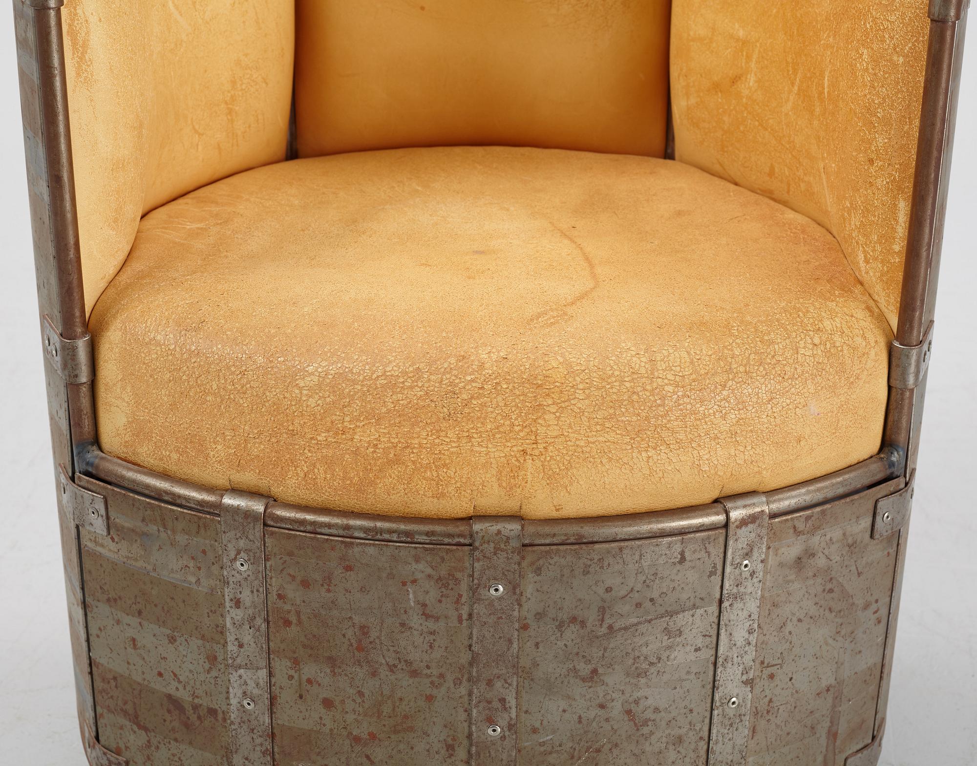 Mats Theselius, an 'Älgskinnsfåtöljen' lounge chair, Källemo, ed. 311/360, Sweden post 1991.