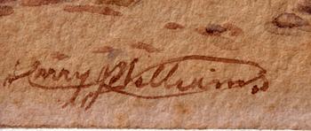 HARRY J. WILLIAMS, akvarell, sign.