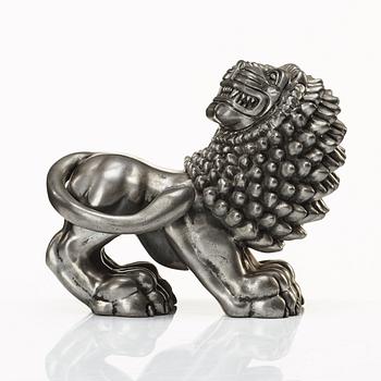 Anna Petrus, a pewter sculpture of a lion, Svenskt Tenn, Stockholm.