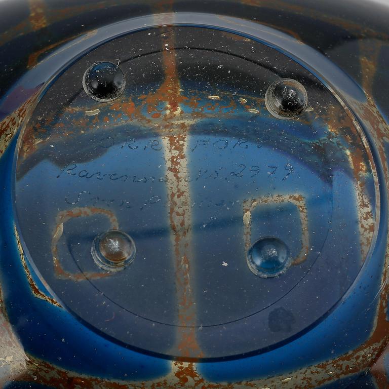 Sven Palmqvist, a Ravenna glass bowl, Orrefors, Sweden 1966.