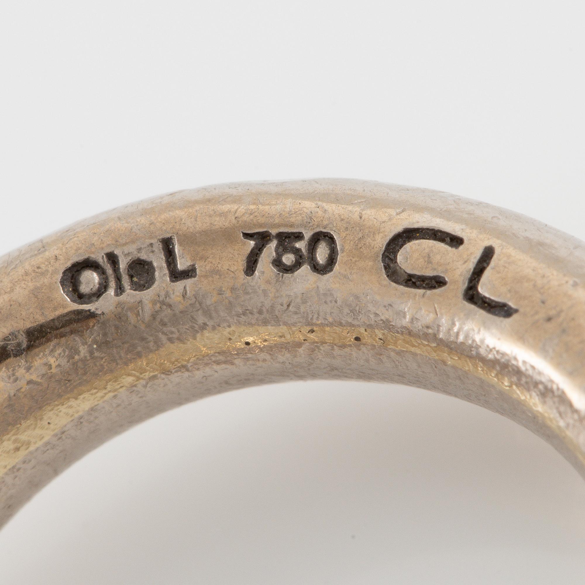 Charlotte Lynggaard, Ole Lynggaard, "Love ring", 18K white gold with brilliant-cut diamonds.