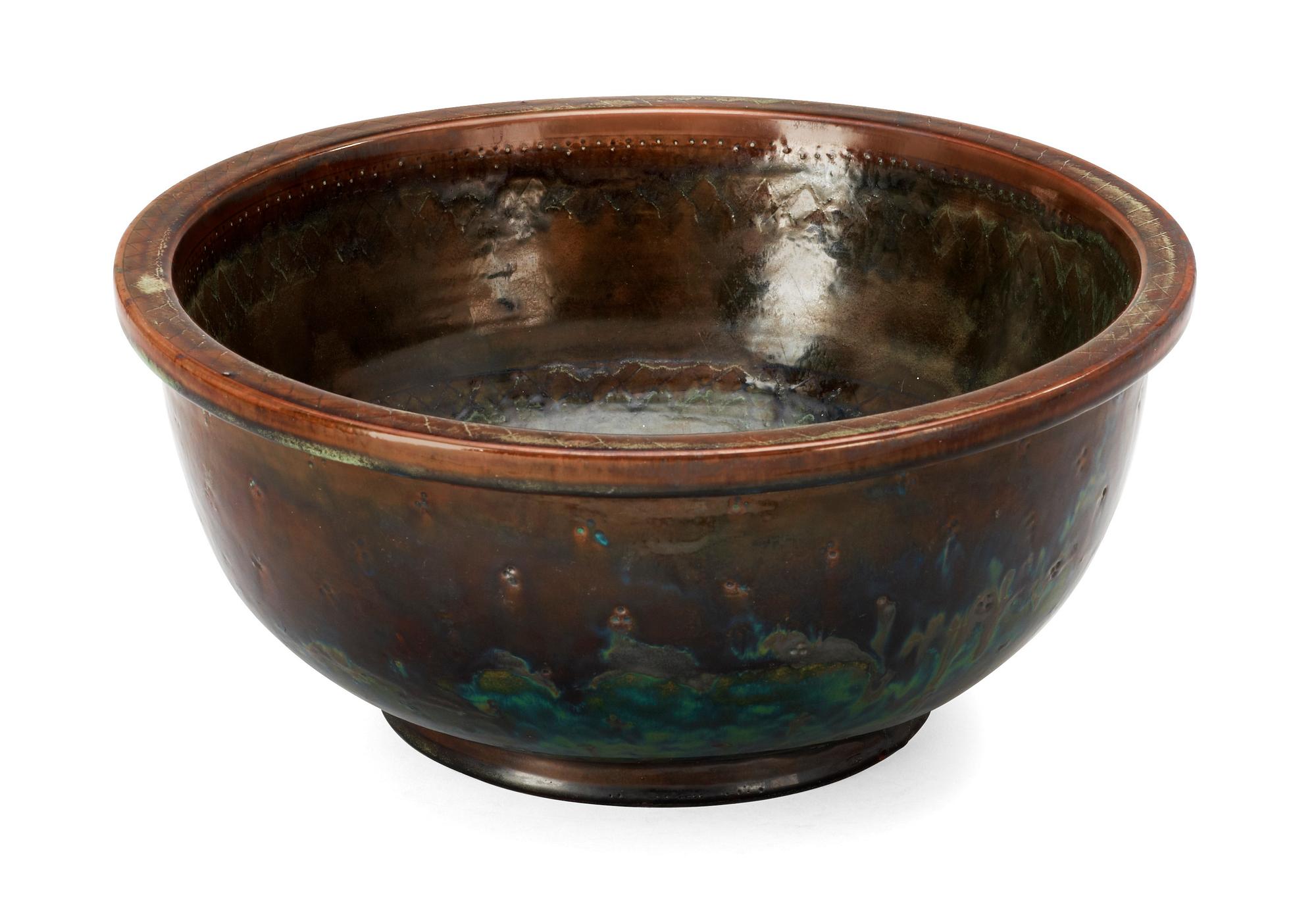 A Wilhelm Kåge Farsta stoneware bowl, Gustavsberg Studio 1933.