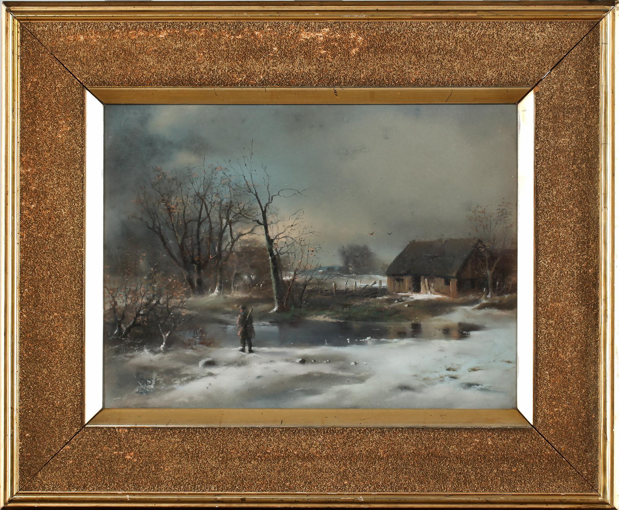 OKÄND KONSTNÄR, pastell, omkring 1900.