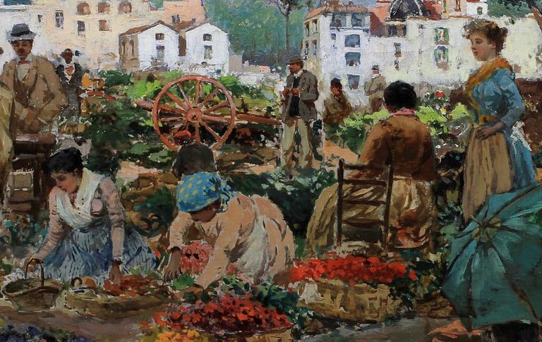 CARLO BRANCACCIO, olja på duk, sign, Napoli. 1800-talets slut.