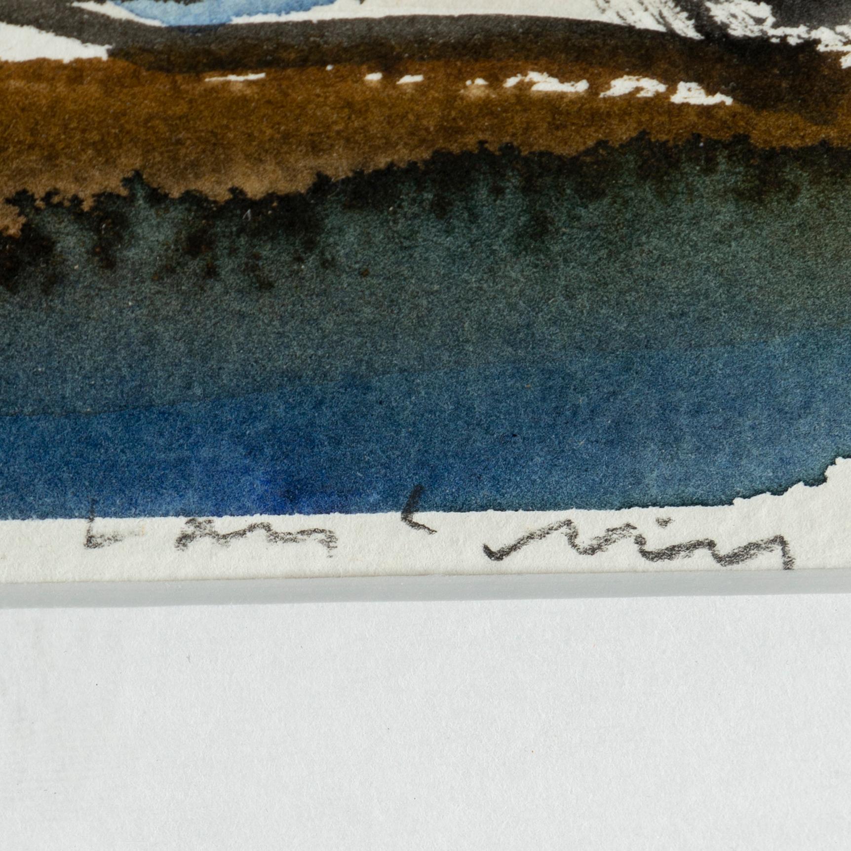 LARS LERIN, watercolour, signed.