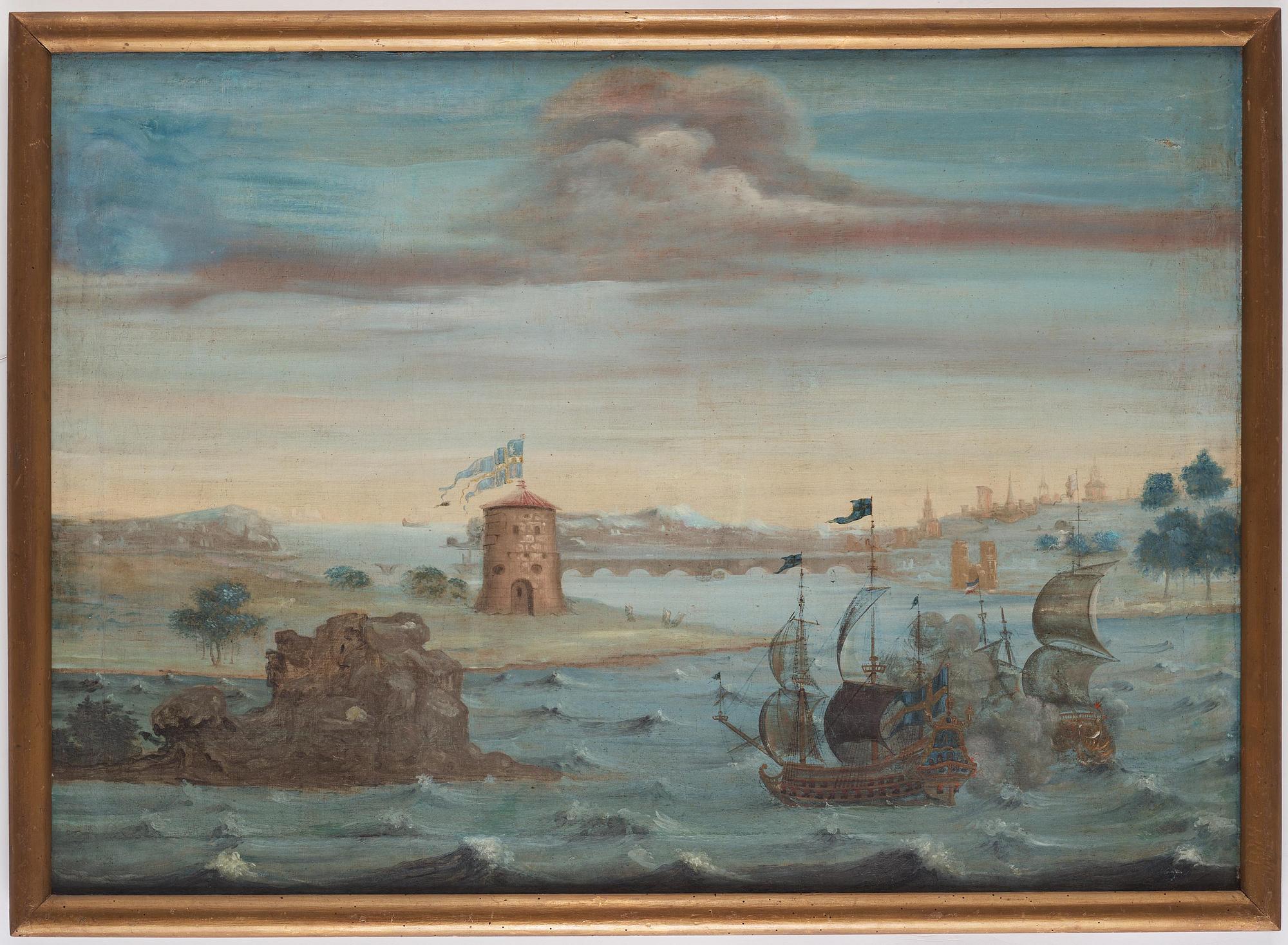 Swedish Artist, 18Th Century, Battle scene from Vyborg.