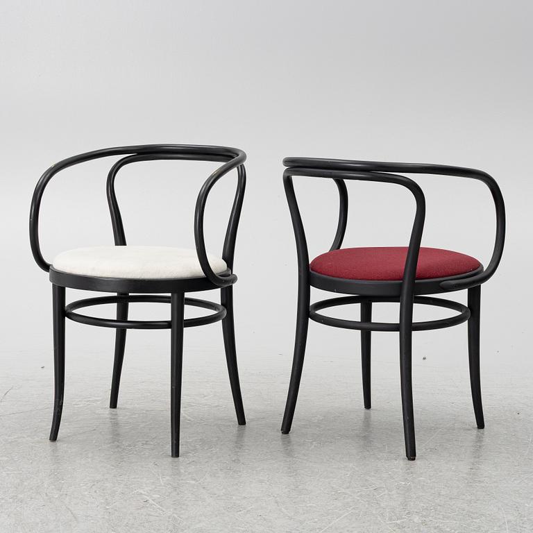 Karmstolar, 6 st, modell 209, Thonet.