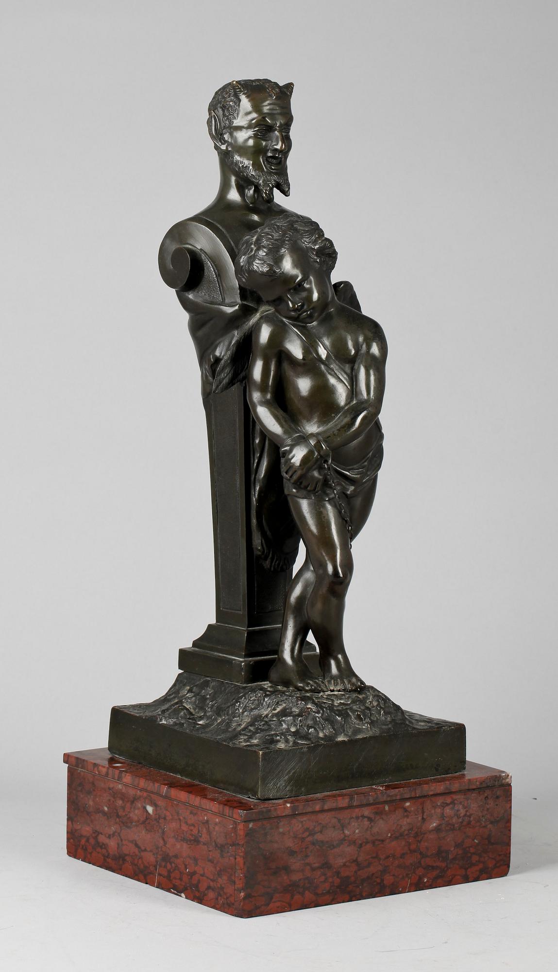EDOUARD DROUOT, skulptur, brons, signerad i gjutning E. Drouot.