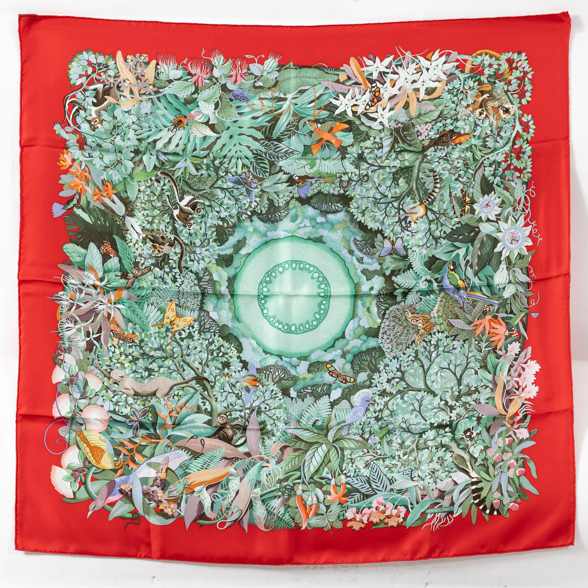 Hermès, scarf, "Au Coeur de la Vie".