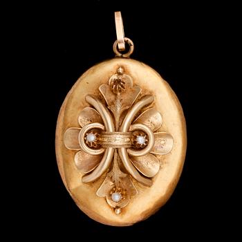 PARTI SMYCKEN, 6 delar, 18k guld med briljant- och antikslipade diamanter samt rubin. Sverige 1900-tal.Tot vikt ca 52g.