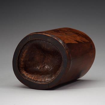 A bamboo brushpot, China, early 20th Century.