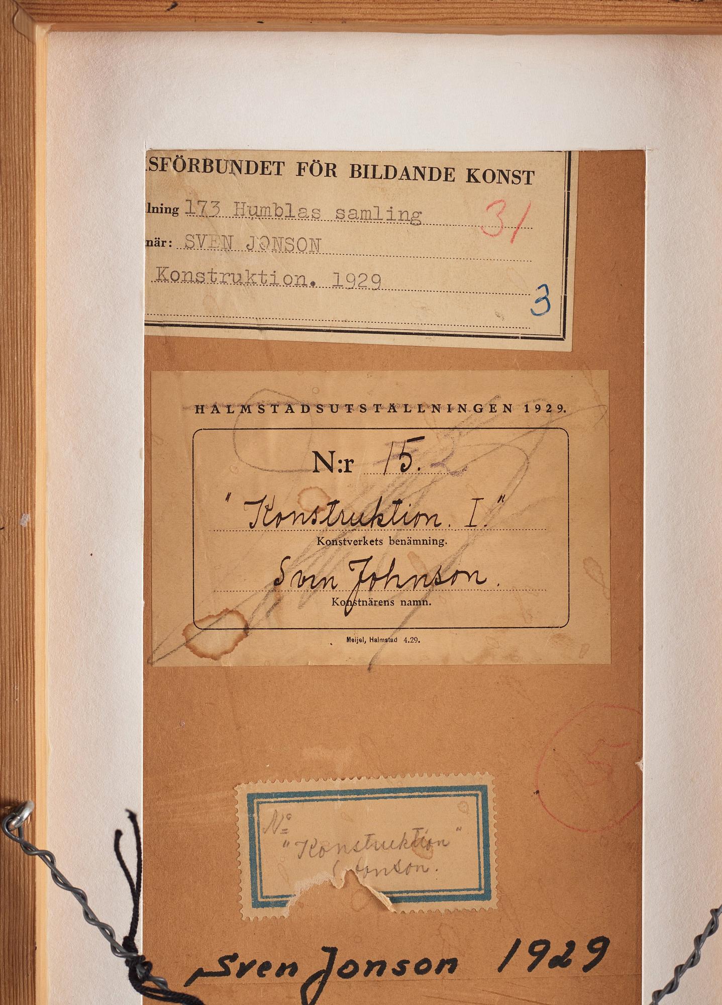 Sven Jonson, "Konstruktion I".