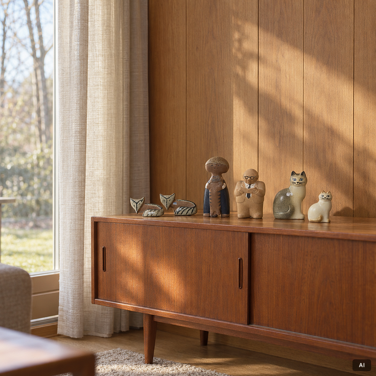 Lisa Larson, six figurines, Gustavsberg.