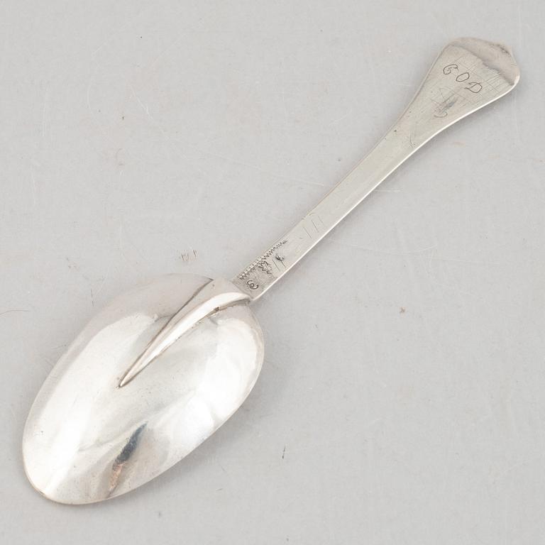 A Swedish Silver Rat-Tail Spoon, mark of Ferdinand Sehl d ä, Stockholm 1717.