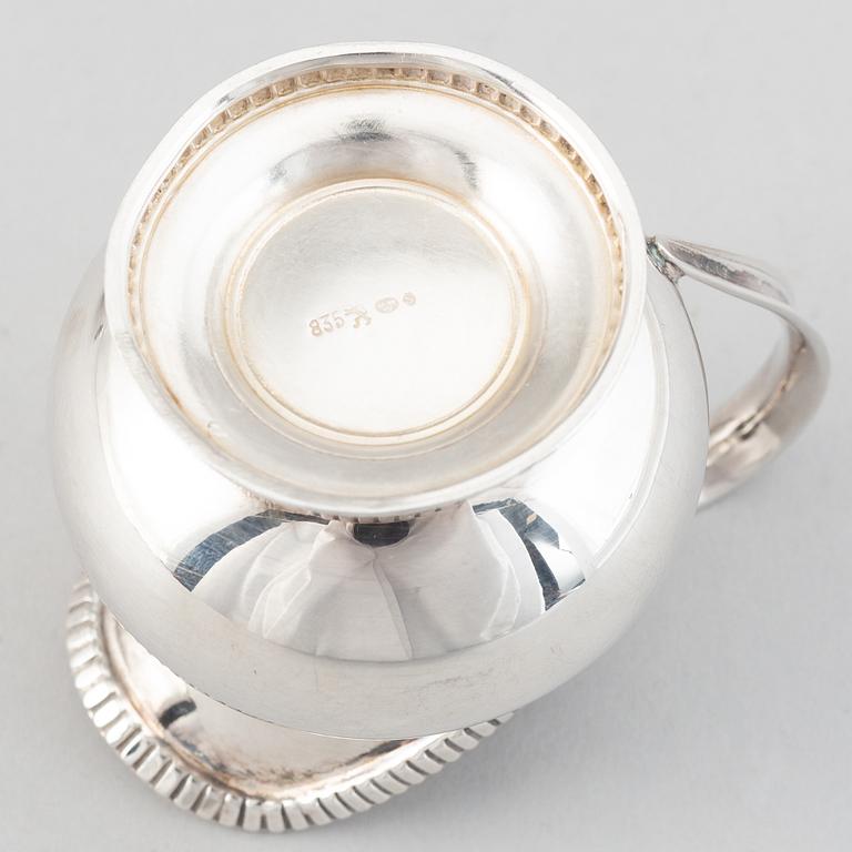 Mockaservis, 3 delar, silver, Svenska importstämplar, 1900-tal.