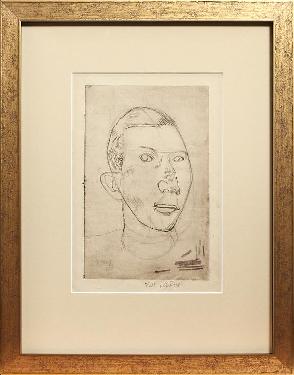 RAGNAR SANDBERG, 3 st, etsning, akvarell samt blandteknik, ej sign.