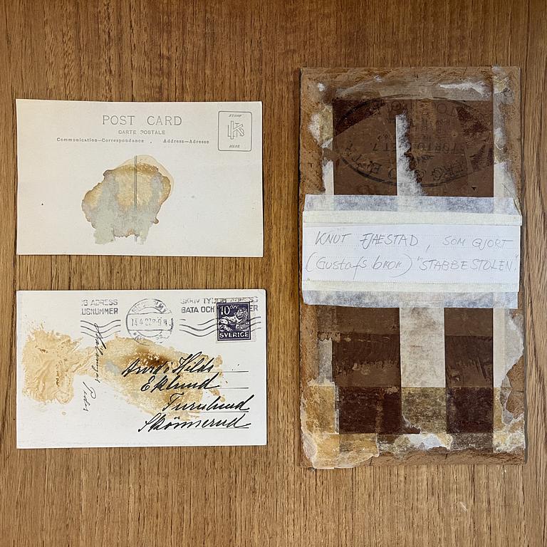 Knut Fjaestad, stabbestol, jugend, Sverige, 1915.