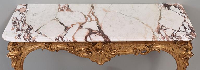 A Swedish Rococo 18th century console table.