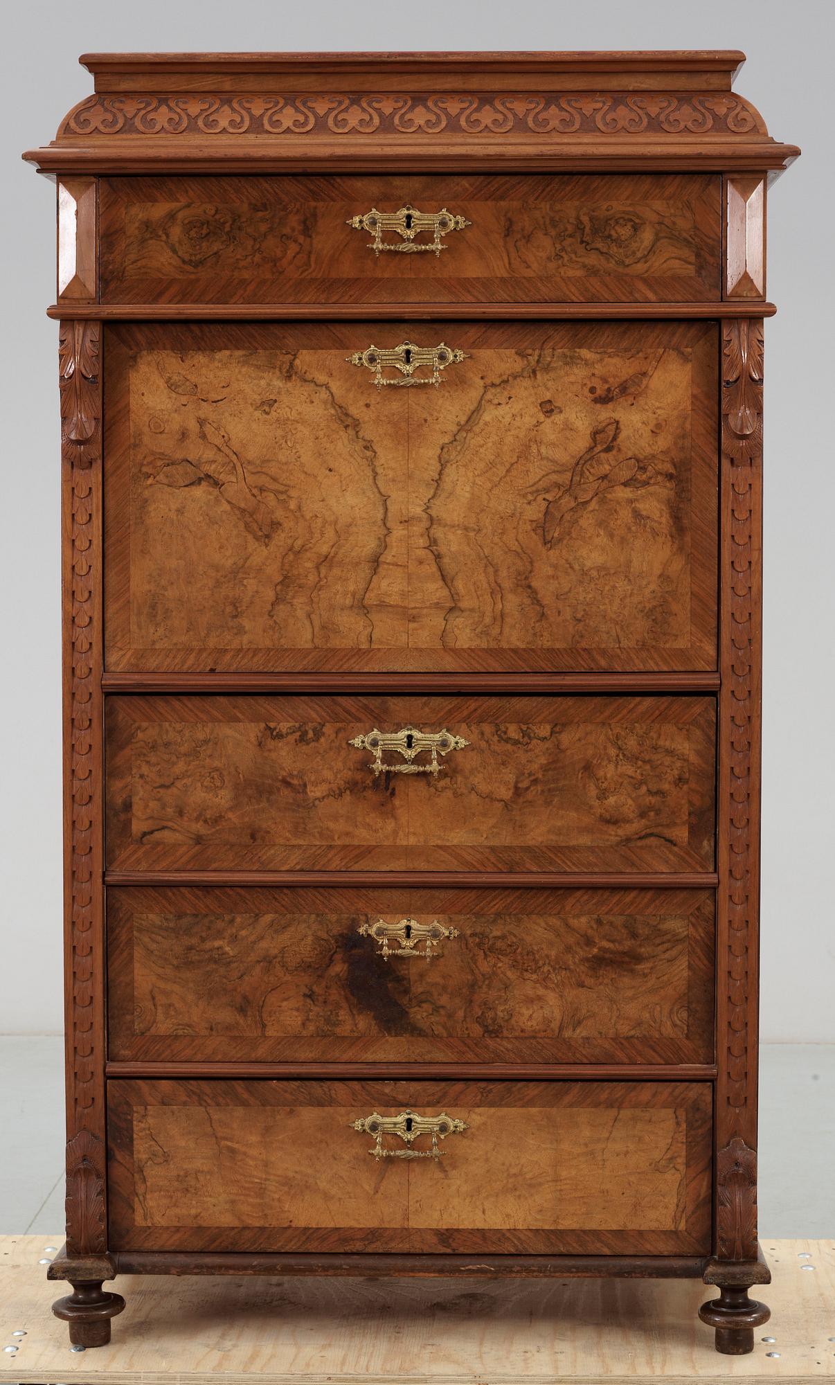 CHIFFONJÉ, nyrenässans, 1800-talets slut.