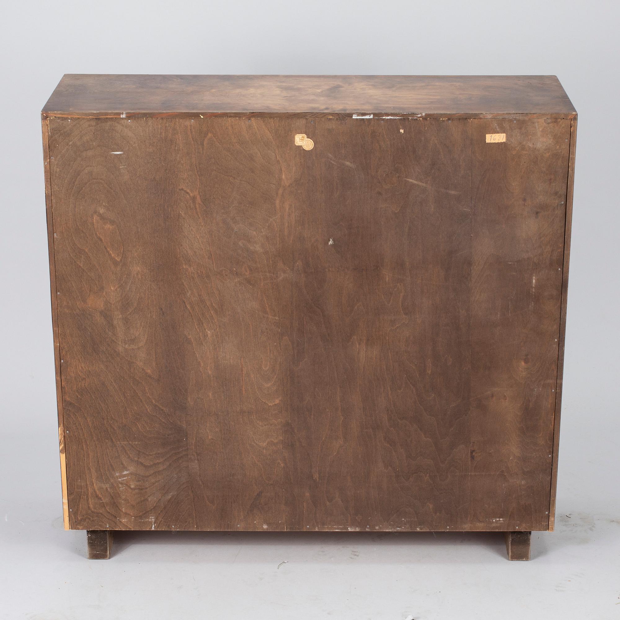 BOKHYLLA, Art Deco, lackat trä, 1920/30-tal.