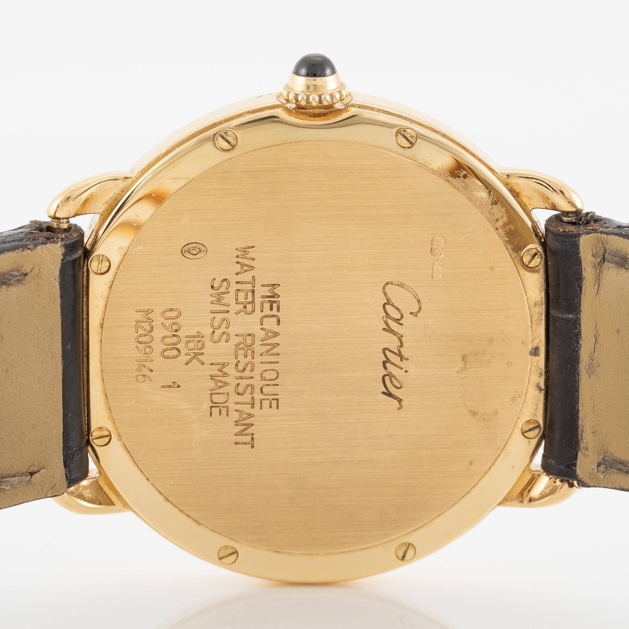 Cartier, Louis Ronde, wristwatch, 33.5 mm.