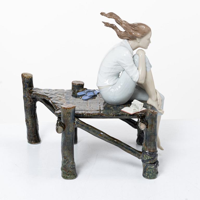 Ernest Massuet, figurine, "Sunset at the Pier", Lladró, Spain.