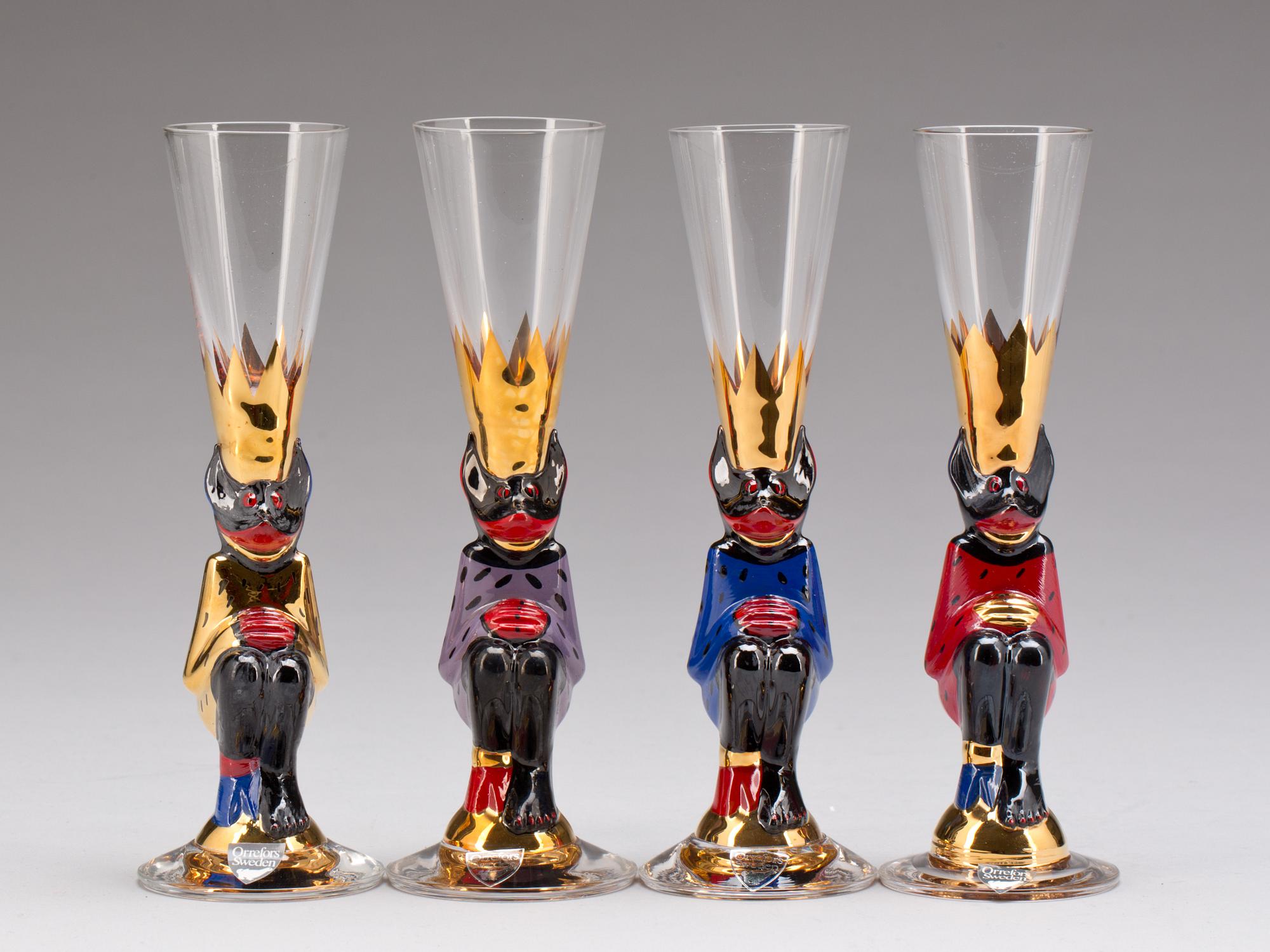 SNAPSGLAS, 12 st. Glas, design Gunnar Cyrén. Nobel.