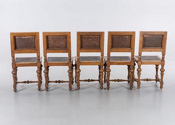 FIVE NEO BAROQUE CHAIRS, late 19th century.