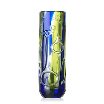 173. A Vicke Lindstrand blasted glass vase, Kosta 1950-70's.