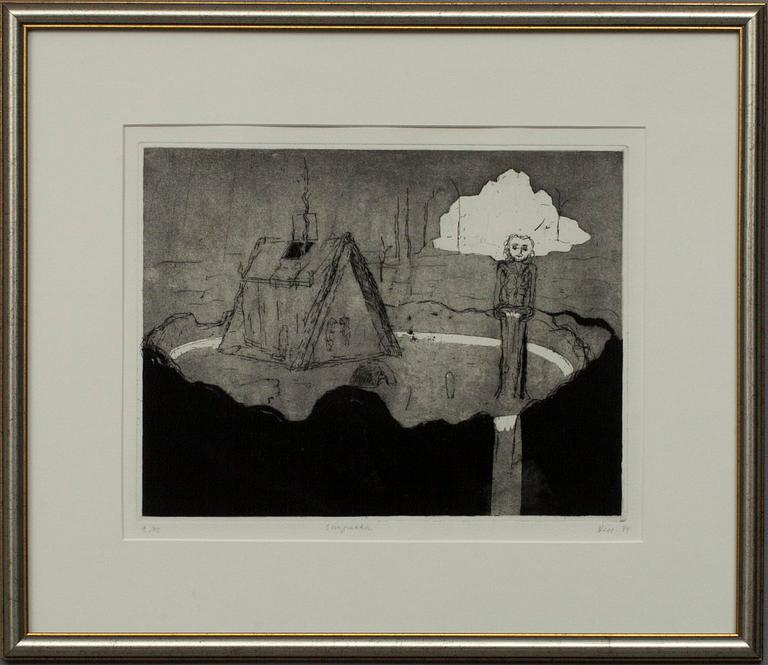 OUTI HEISKANEN, etsning, sign. och dat. -89, numr. 2/70.