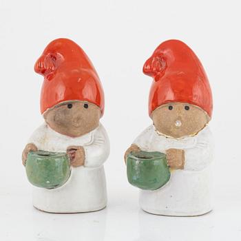 A Lisa Larson seven pieces, stoneware Gustavsberg, Sweden.