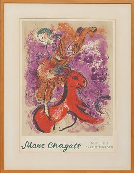 Marc Chagall · MARC CHAGALL, efter, utställningsaffisch, 1900-tal.