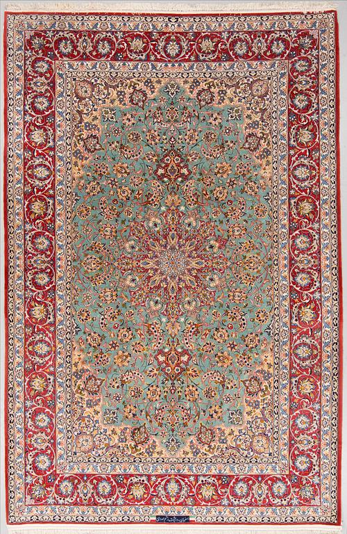 A carpet, Old Esfahan, around 304 x 197 cm.