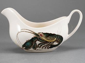 FISKSERVIS, 9 delar, flintgods, "Fish", Johnson Bros, England, 1900-talets andra hälft.