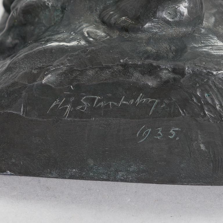 Hjalmar Stenholm, a bronze sculpture, signed and dated 1935.