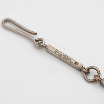 Wiwen Nilsson, Pendant, sterling silver with faceted rock crystal, Lund 1944.