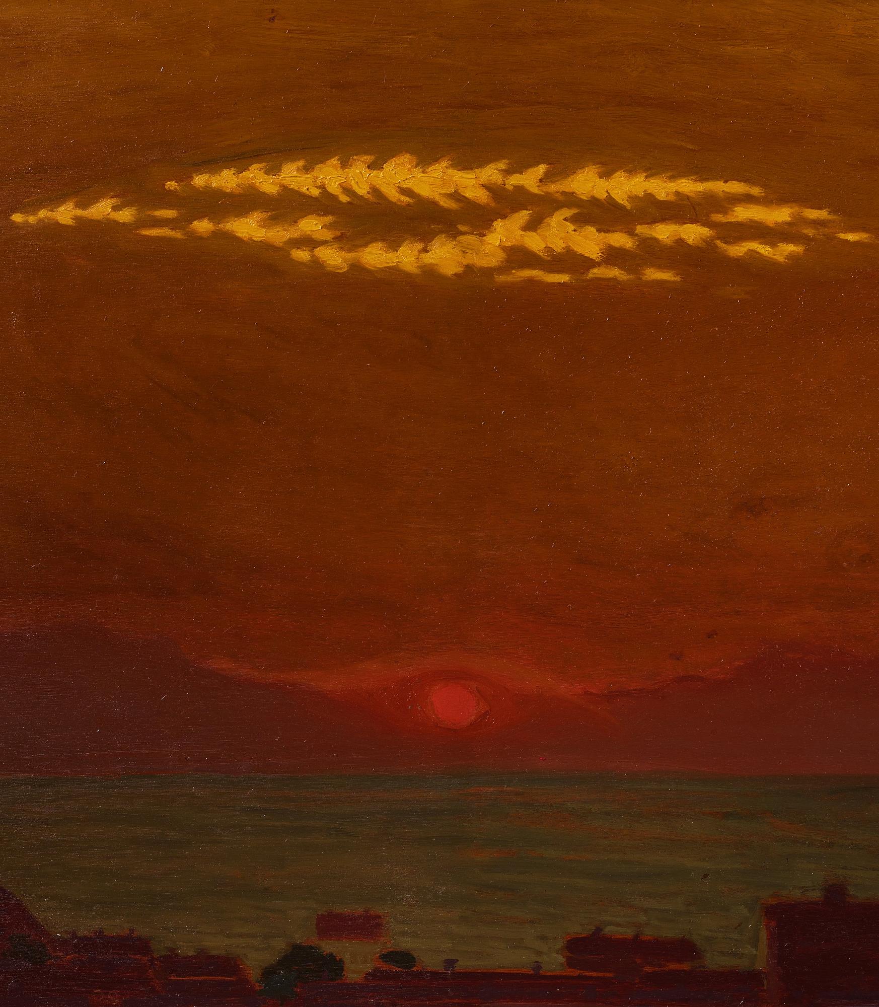 Pelle Swedlund, "Solnedgång öfver hafvet".