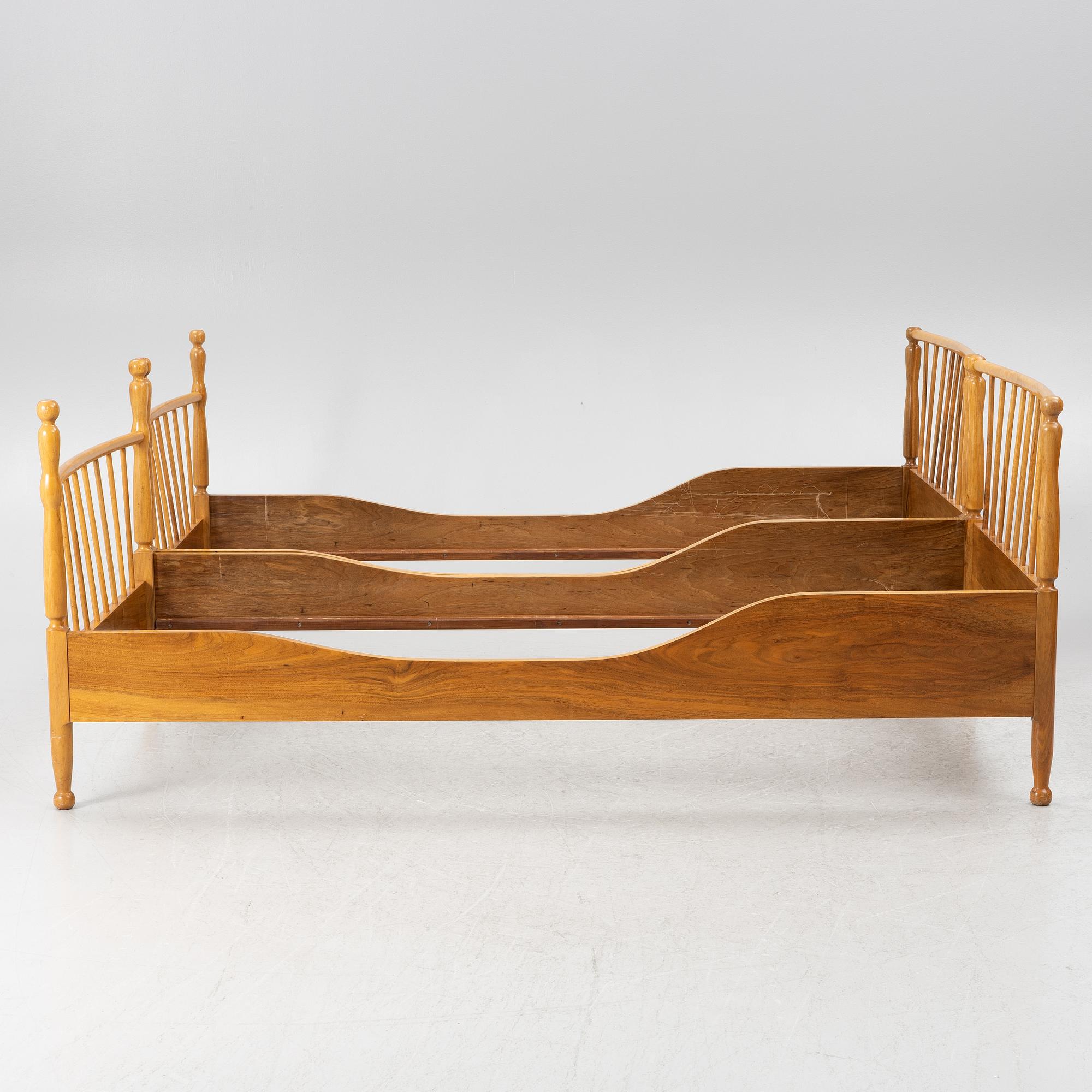 Josef Frank, a pair of bed frames, Svenskt Tenn, mid-20th century.