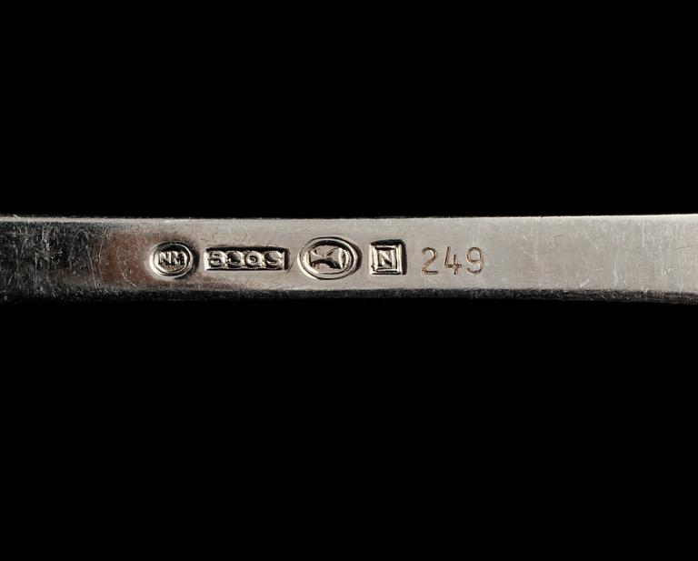 PARTI BESTICK, 38 st, silver, 1700/1800/1900-tal. Vikt ca. 784g.