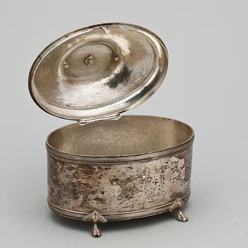 SOCKERSKRIN. Silver. Empire. Johan Fredrik Björnstedt, Stockholm 1814-15. Ca 650 g.