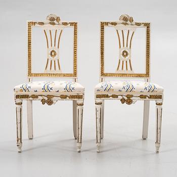 Chairs, a pair, Lindome, late Gustavian, circa 1800.